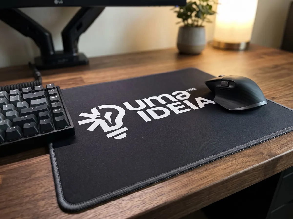 Mouse pad personalizado com logo para escritório - Use uma ideia